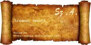 Szemes Anett névjegykártya